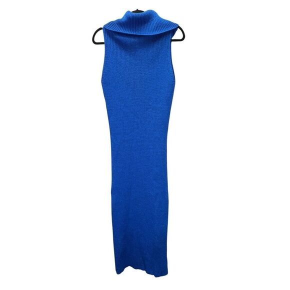 NWT Baobab Blue Knit Lover Dress Sleeveless High Neck Maxi Gown Size Small - Picture 8 of 10